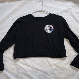 Spaced and confused long sleeve crop top